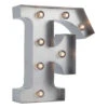 BLOWOUT Silver Marquee Light Letter 'F' LED Metal Sign (8 Inch, Battery Operated W/ Timer) 1 BLOWOUT Silver Marquee Light Letter 'F' LED Metal Sign (8 Inch, Battery Operated W/ Timer) -Lights Decor Shop silver marquee lights sign letter f