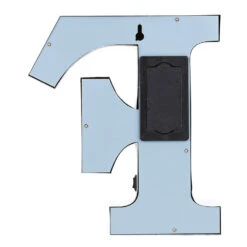 BLOWOUT Silver Marquee Light Letter 'F' LED Metal Sign (8 Inch, Battery Operated W/ Timer) -Lights Decor Shop silver marquee lights sign letter f image 2