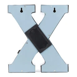 BLOWOUT Silver Marquee Light Letter 'X' LED Metal Sign (8 Inch, Battery Operated W/ Timer) -Lights Decor Shop silver marquee lights sign letter x image 2