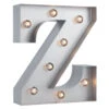 BLOWOUT Silver Marquee Light Letter 'Z' LED Metal Sign (8 Inch, Battery Operated W/ Timer) 2 BLOWOUT Silver Marquee Light Letter 'Z' LED Metal Sign (8 Inch, Battery Operated W/ Timer) -Lights Decor Shop silver marquee lights sign letter z