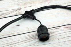 BLOWOUT 10 Suspended Socket Vintage Outdoor Commercial String Light Set, PS50 Edison Light Bulbs, 21 FT Black Cord W/ E26, 11W, Weatherproof -Lights Decor Shop sjtw cord only string light drop 10 e26 black 8519386a 75da 4630 bc52 deebfffac4cd