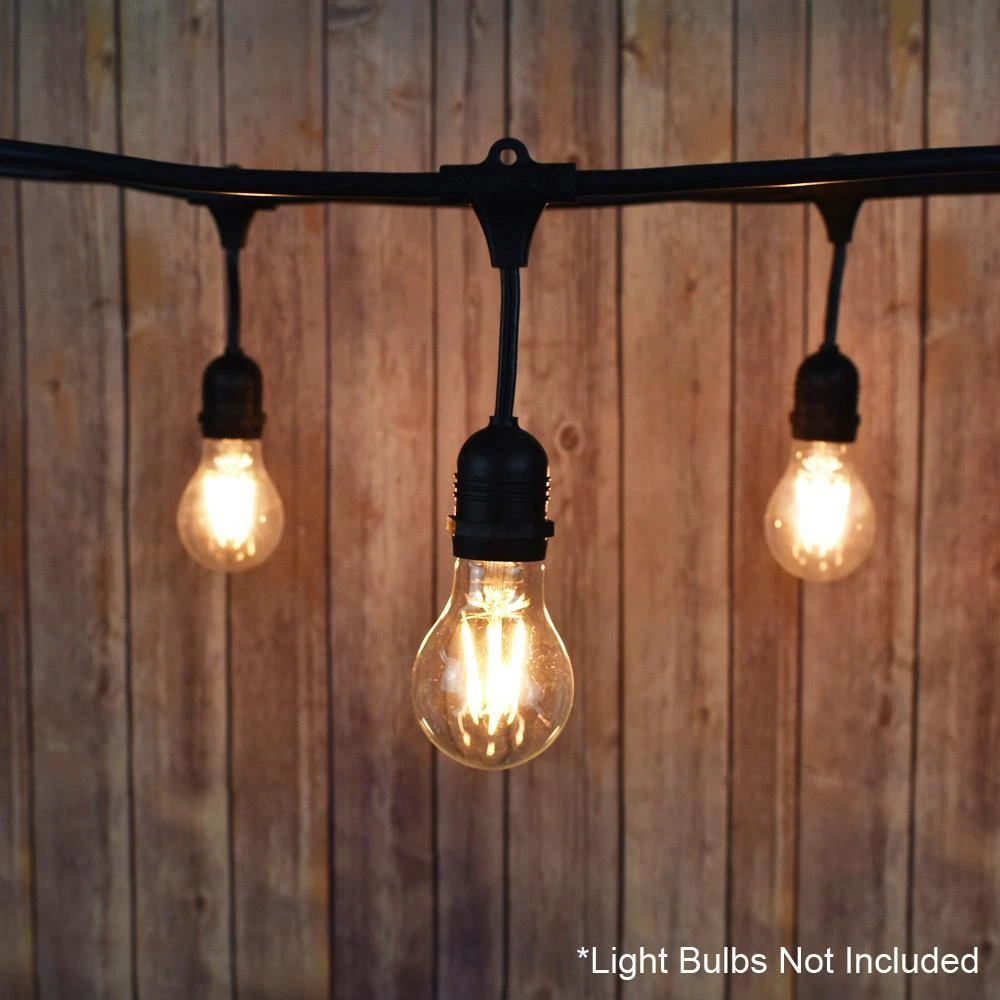 (Cord Only) 24 Suspended Socket SJTW Outdoor Commercial DIY String Light 54 FT White Cord W/ E26 Medium Base, Weatherproof 11 (Cord Only) 24 Suspended Socket SJTW Outdoor Commercial DIY String Light 54 FT White Cord W/ E26 Medium Base, Weatherproof - Image 9