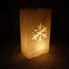 White Snowflake Paper Luminaries / Luminary Lantern Bags Path Lighting (10 PACK) -Lights Decor Shop snowflake luminary bag