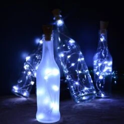 3 Pack | 3 Ft 10 Super Bright Cool White LED Solar Operated Wine Bottle Lights With Cork DIY Fairy String Light For Home Wedding Party Decoration -Lights Decor Shop solar powered cork led fairy light wine bottle cool white 3pk image 4 bd583cda 634a 4315 ab9e 8632c4732faa