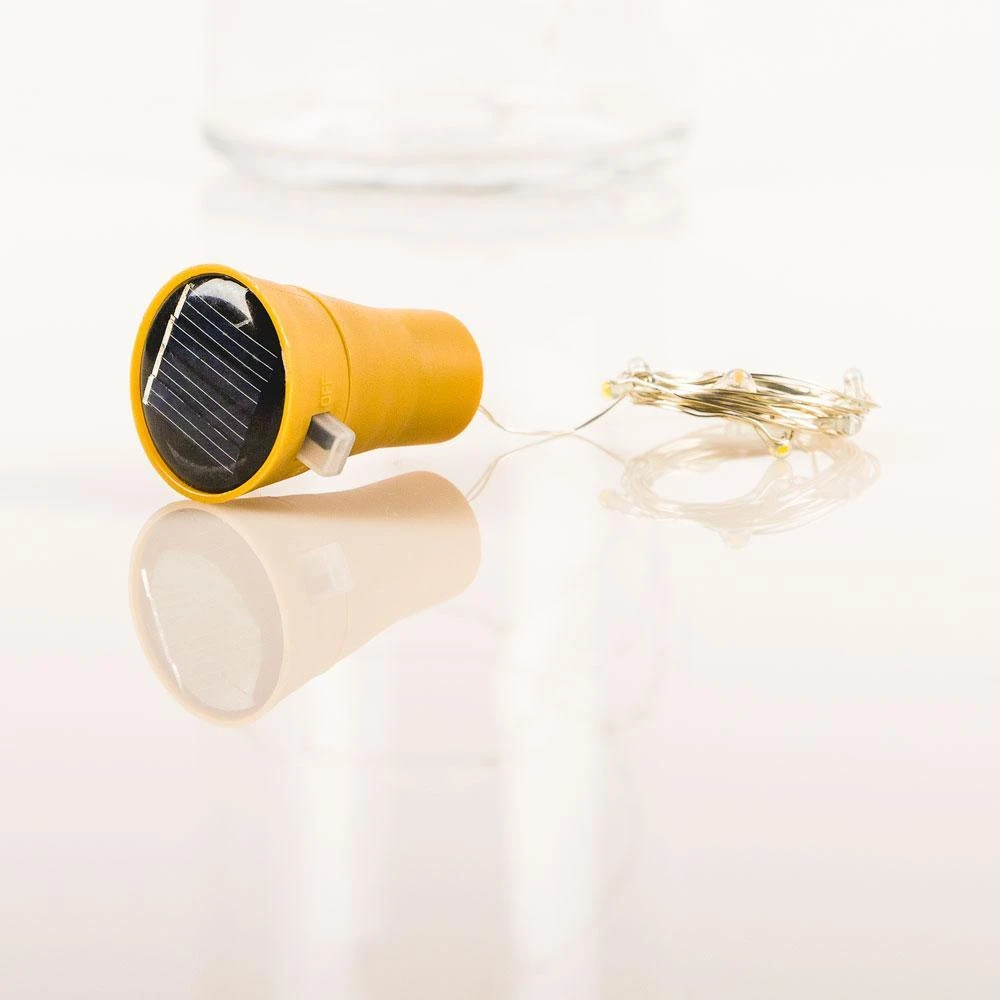 3 Ft 10 Super Bright Cool White LED Solar Operated Wine Bottle Lights With Cork DIY Fairy String Light For Home Wedding Party Decoration 4 3 Ft 10 Super Bright Cool White LED Solar Operated Wine Bottle Lights With Cork DIY Fairy String Light For Home Wedding Party Decoration - Image 2