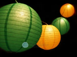 St. Patrick's Day Paper Lantern String Light COMBO Kit (21 FT) -Lights Decor Shop st patrick green yellow paper lantern string light combo