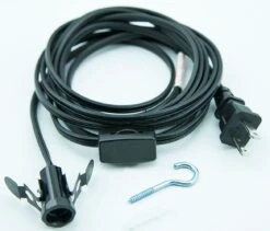 Star Lantern Black Mini Socket Pendant Light Lamp Cord, E12 Base, Switch, 15 Ft - Electrical Swag Light Kit -Lights Decor Shop star lantern e12 pendant light cord black 11ft image 1 43a1e3eb 1262 423b 8b19 ea53b5cd4b97