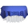 BLOWOUT Royal Blue Square Pintuck Chameleon Table Cloth Overlay Cover - 72 X 72 Inch -Lights Decor Shop table cloth cover overlay pintuck chameleon royal blue