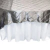BLOWOUT Silver Square Pintuck Chameleon Table Cloth Overlay Cover - 72 X 72 Inch