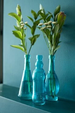 6.6" Marguerite Turquoise Vintage Glass Bottle With Cork - DIY Wedding Flower Bud Vases -Lights Decor Shop turquoise vintage glass bottle marguerite glassware flower vase image 2 947f0579 9279 4092 8706 948f2631a804