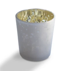 4 Pack | Vintage Mercury Glass Candle Holders (3-Inch, Tess Design, Pearl White) - For Use With Tea Lights - For Home Décor, Parties And Wedding Decorations -Lights Decor Shop v21pr 50e30668 93b7 40c3 ab78 cebe485c5163