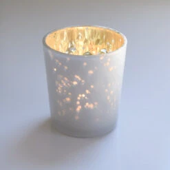 4 Pack | Vintage Mercury Glass Candle Holders (3-Inch, Tess Design, Pearl White) - For Use With Tea Lights - For Home Décor, Parties And Wedding Decorations -Lights Decor Shop v21prlit 2b2d5a86 28b6 4ec1 9352 6b86b86f2156