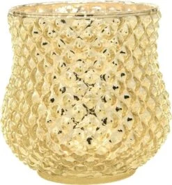 Allure Gold Mercury Glass Tea Light Votive Candle Holders (Set Of 5, Assorted Designs And Sizes) -Lights Decor Shop v228gd mercury glass vase 4 ruvy gold 41eacf88 0599 4a0d 80f5 95eae9f5ad8d