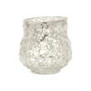 BLOWOUT Vintage Mercury Glass Candle Holder (3-Inch, Rose Design, Small Nouveau Motif, Silver) For Use With Tea Lights - For Home Decor, Party Decorations, And Wedding Centerpieces -Lights Decor Shop v231sv mercury glass vase rose nouveau silver