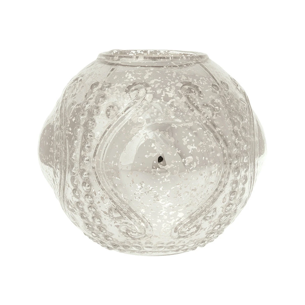 BLOWOUT Vintage Mercury Glass Vase And Candle Holder (5.75-Inches, Large Josephine Design, Silver) - Use With Tea Lights - Home Décor, Parties And Wedding Decorations 4 BLOWOUT Vintage Mercury Glass Vase And Candle Holder (5.75-Inches, Large Josephine Design, Silver) - Use With Tea Lights - Home Décor, Parties And Wedding Decorations - Image 2