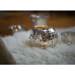 BLOWOUT Vintage Mercury Glass Vase And Candle Holder (5.75-Inches, Large Josephine Design, Silver) - Use With Tea Lights - Home Décor, Parties And Wedding Decorations 9 BLOWOUT Vintage Mercury Glass Vase And Candle Holder (5.75-Inches, Large Josephine Design, Silver) - Use With Tea Lights - Home Décor, Parties And Wedding Decorations -Lights Decor Shop v237sv mercury vase candle holder josephine silver image 2