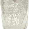BLOWOUT Vintage Mercury Glass Candle Holder (4.75-Inch, Marla Design, Quilt Pattern, Silver) - For Use With Tea Lights - For Home Decor, Parties, And Wedding Decorations -Lights Decor Shop v238sv mercury candle holder marla quilt silver