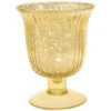 Vintage Mercury Glass Candle Holder (5-Inch, Emma Design, Fluted Urn, Gold) - Decorative Candle Holder - For Home Decor, Party Decorations, And Wedding Centerpieces -Lights Decor Shop v239gd mercury glass vase 5 emma fluted urn gold