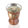 Vintage Mercury Glass Candle Holders (5-Inch, Emma Design, Fluted Urn, Rose Gold Pink) - Decorative Candle Holder - For Home Decor, Party Decorations, And Wedding Centerpieces -Lights Decor Shop v239rg emma mercury urn candle holder rose gold