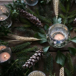 Vintage Mercury Glass Globe Holder (3-Inch, Mary Design, Silver) - For Use With Tea Lights - Home Decor, Parties And Wedding Decorations -Lights Decor Shop v24sv mercury glass candle holder mary silver image 5