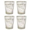 4 Pack | Vintage Mercury Glass Candle Holders (3.25-Inch, Katelyn Design, Column Motif, Silver) - For Use With Tea Lights - For Home Decor, Parties, And Wedding Decorations -Lights Decor Shop v25sv 4pk mercury candle holder katelyn silver