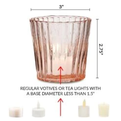 Vintage Mercury Glass Candle Holder (3-Inch, Caroline Design, Vertical Motif, Pearl White) - For Use With Tea Lights - Home Decor, Parties And Wedding Decorations -Lights Decor Shop v28qwh mercury glass candle holders caroline white image 3 d9272c6f 5464 4438 be50 e51c57cc55c6