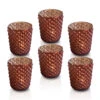 6 Pack | Vintage Mercury Glass Tealight Candle Holders (2.5-Inch, Zariah Design, Rustic Copper Red) - For Use With Tea Lights - For Home Decor, Parties And Wedding Decorations 1 6 Pack | Vintage Mercury Glass Tealight Candle Holders (2.5-Inch, Zariah Design, Rustic Copper Red) - For Use With Tea Lights - For Home Decor, Parties And Wedding Decorations -Lights Decor Shop v35cpm 6pk zariah mercury tealight holders copper