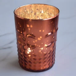 2-PACK | Fleur Mercury Glass Tealight Holder (Rustic Copper Red) For Use With Tea Lights - For Home Decor, Parties And Wedding Decorations - Mercury Glass Votive Holders -Lights Decor Shop v41cpm fleur mercury glass tealight holder copper image 1 db7ab530 e321 4132 abc2 634eb202115d