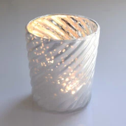 BLOWOUT 6 Pack | Mercury Glass Candle Holders (3-Inch, Grace Design, Pearl White) - For Use With Tea Lights - For Home Décor, Parties And Wedding Decorations -Lights Decor Shop v45PRlit 58eabcab 5e5c 492f a43d eb87a241ea0c