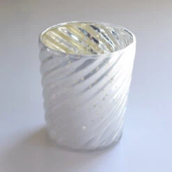 BLOWOUT 6 Pack | Mercury Glass Candle Holders (3-Inch, Grace Design, Pearl White) - For Use With Tea Lights - For Home Décor, Parties And Wedding Decorations -Lights Decor Shop v45PRunlit 8ca19dd6 acf8 407b b467 10462d2487fb