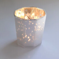 BLOWOUT 6 Pack | Mercury Glass Tealight Candle Holders (2.75-Inches, Patricia Design, Pearl White) For Use With Tea Lights - For Home Decor, Parties And Wedding Decorations - Mercury Glass Votive Holders -Lights Decor Shop v48PRlit cf5dd61b fd15 47db 8359 7d826a34009b