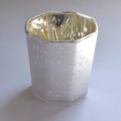 BLOWOUT 6 Pack | Mercury Glass Tealight Candle Holders (2.75-Inches, Patricia Design, Pearl White) For Use With Tea Lights - For Home Decor, Parties And Wedding Decorations - Mercury Glass Votive Holders -Lights Decor Shop v48PRunlit 5de51c97 9e27 4f38 b3bd 6763dd1331df