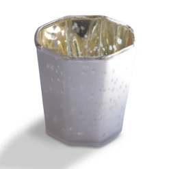 BLOWOUT 6 Pack | Mercury Glass Tealight Candle Holders (2.75-Inches, Patricia Design, Pearl White) For Use With Tea Lights - For Home Decor, Parties And Wedding Decorations - Mercury Glass Votive Holders -Lights Decor Shop v48PRunlit d2c72383 4144 4a3e a405 bdbcdd33dc8e