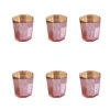 6 Pack | Mercury Glass Tealight Candle Holders (2.75-Inches, Patricia Design, Electric Pink) For Use With Tea Lights - For Home Decor, Parties And Wedding Decorations - Mercury Glass Votive Holders