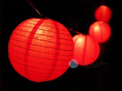 Valentine's Day Red Paper Lantern String Light COMBO Kit (21 FT, EXPANDABLE, White)