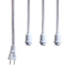 Star Lantern Triple Socket White Weatherproof Outdoor Pendant Light Lamp Cord, E12, 19 Ft - Electrical Swag Light Kit