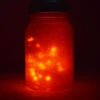 BLOWOUT Fantado Wide Mouth Fuchsia / Hot Pink Mason Jar Luminaria Light W/ Hanging Red Fairy LED Kit