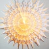 24" White Winter Fractal Christmas Holiday Snowflake Paper Star Lantern, Hanging -Lights Decor Shop winter snowflake paper star lantern fractal