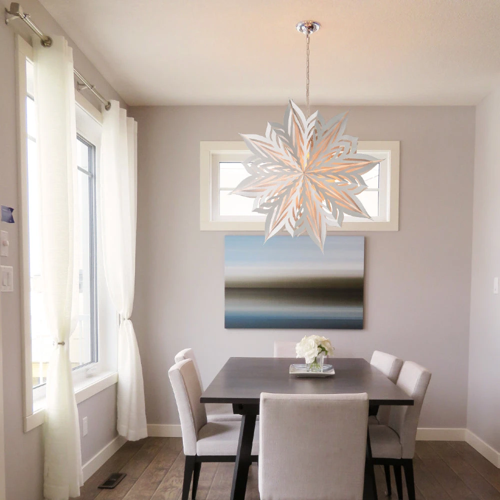 Quasimoon Pizzelle Paper Snowflake Lantern (18-Inch, White, Raffica Snowflake Design) - Great With Or Without Lights - Holiday And Snowflake Decorations 7 Quasimoon Pizzelle Paper Snowflake Lantern (18-Inch, White, Raffica Snowflake Design) - Great With Or Without Lights - Holiday And Snowflake Decorations - Image 5